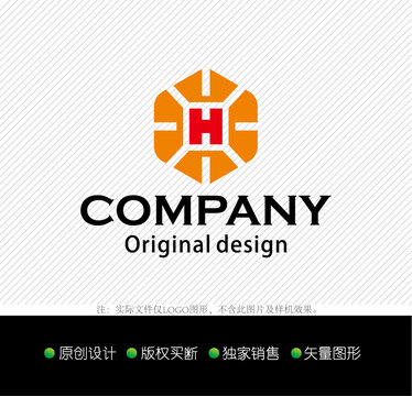 H字母logo设计