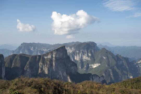 天门山山顶仙境风光