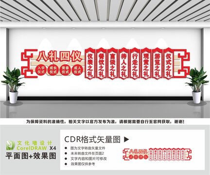 八礼四仪校园文化墙