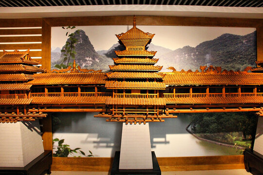 侗族风雨桥模型