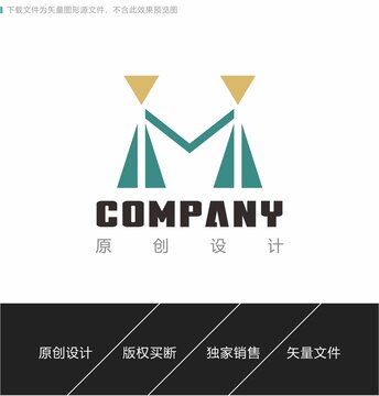 MH字母logo婚礼logo