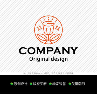 GM字母花朵logo设计