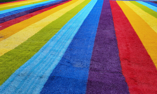 七色彩虹地毯