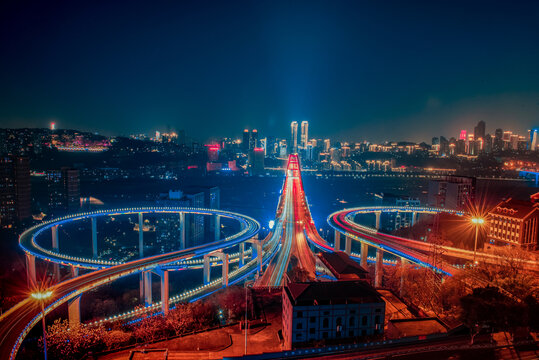 重庆苏家坝大桥夜景