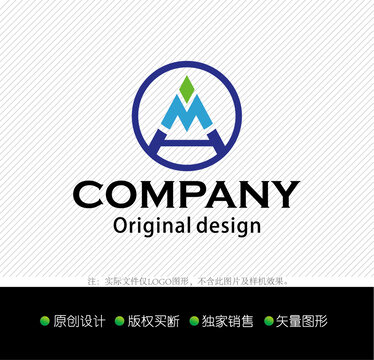 MH字母logo设计