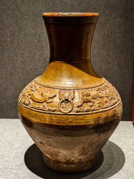 釉陶花瓶