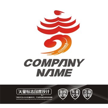 青字青年志愿者LOGO标志设计