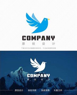 蓝鸟logo设计