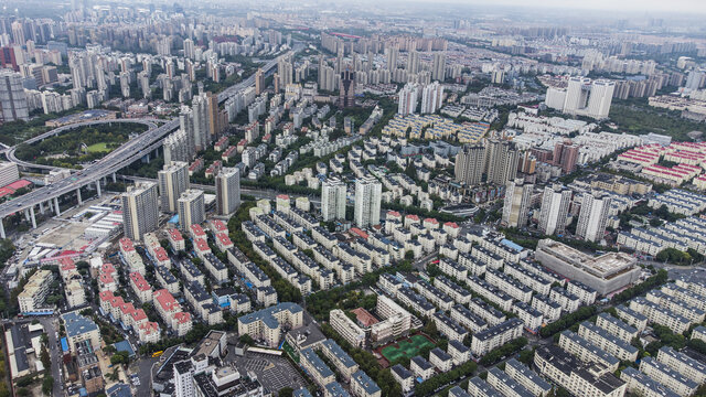 航拍城市建筑