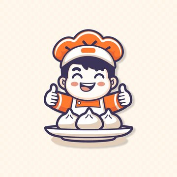 卡通厨师矢量人物