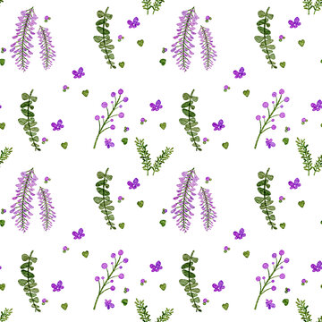 紫色小碎花家纺图案