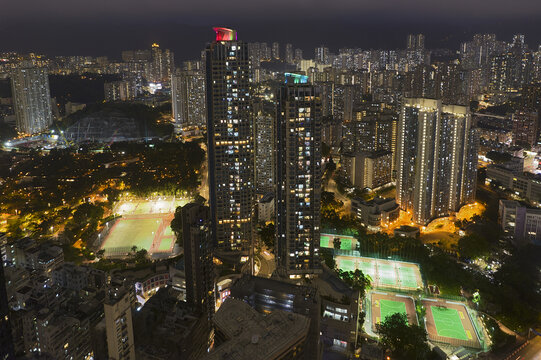 香港御豪门城市建筑风光夜景