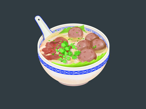 潮汕美食牛肉粿条汤