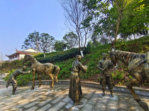 隆昌白塔公园雕塑