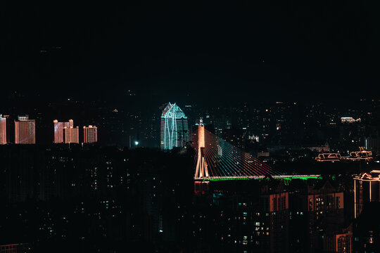 西双版纳景洪市城市夜景