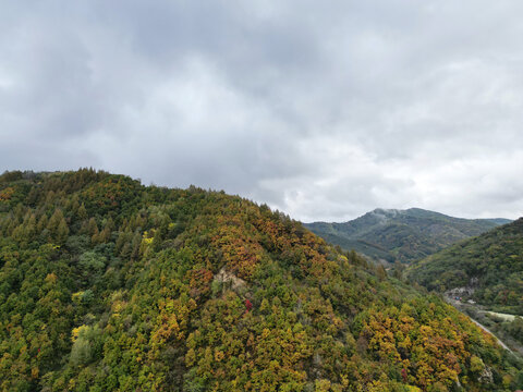 浓云下山峰