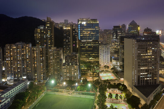 香港嘉里中心城市风光夜景