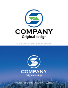 SZ字母logo设计
