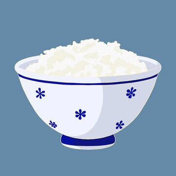 手绘白米饭