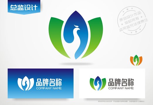 孔雀logo鸡蛋标志