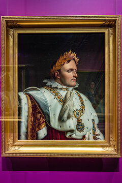 19世纪着加冕长袍的拿破仑肖像