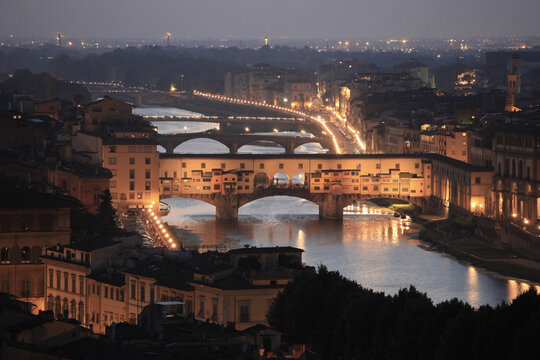 佛罗伦萨老桥夜景