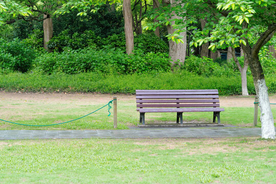 绿色公共公园长椅