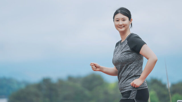 健康运动的生活方式慢跑