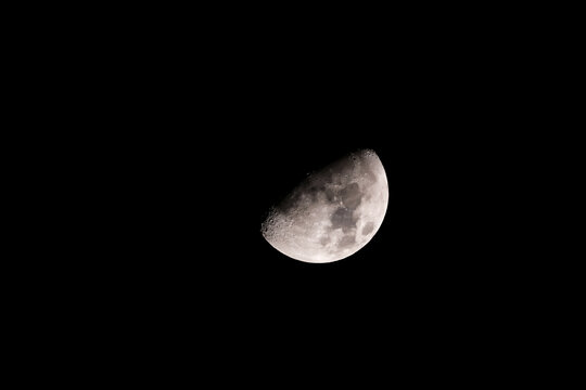 夜晚月亮月球特写