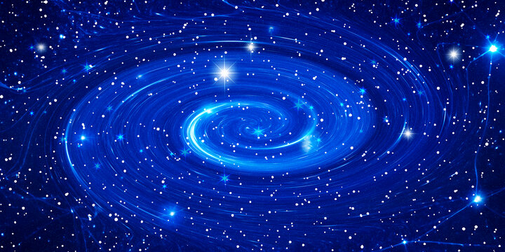 蓝色漩涡星空星系星座