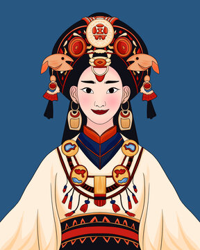 西藏少女