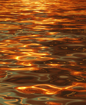 金色艺术水纹波纹