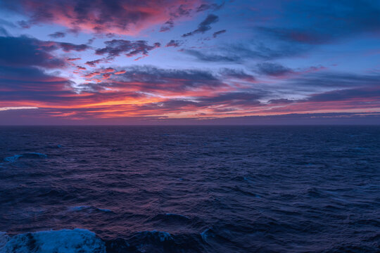 海洋日落晚霞自然景观