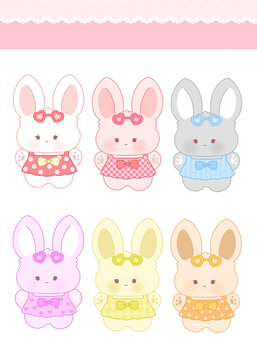 可爱卡通兔兔造型玩偶设计