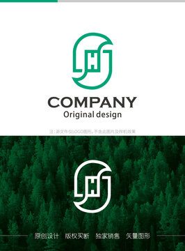 SH字母logo设计