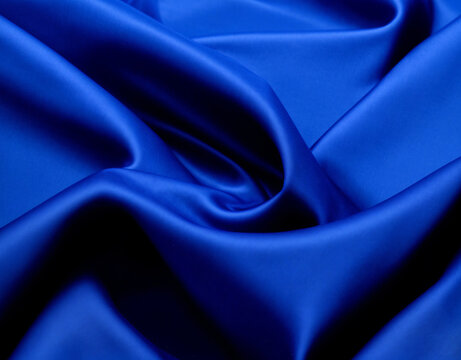 蓝紫色褶皱丝绸布料纹理