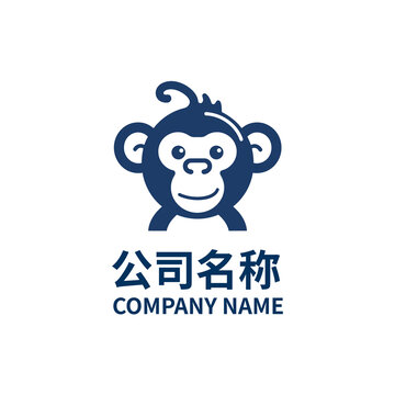 一只可爱的小猴子logo
