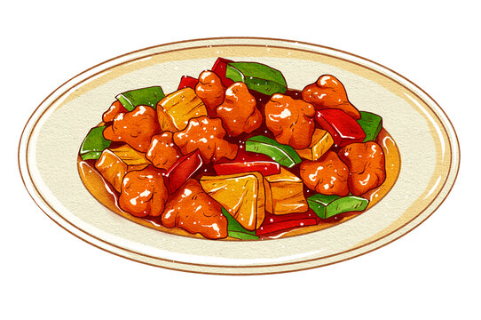 中国传统美食粤菜咕噜肉