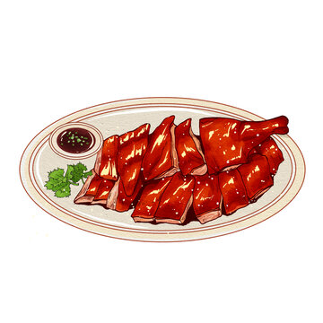中国传统美食粤菜烧鸭