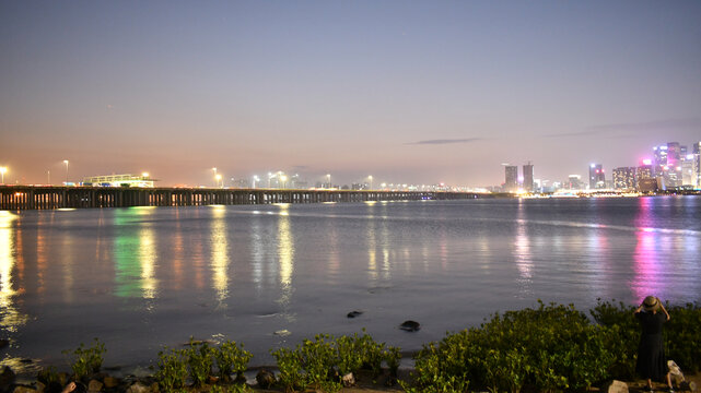 深圳跨海大桥夜景