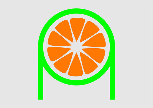 橙子橘子农产品logo农作物