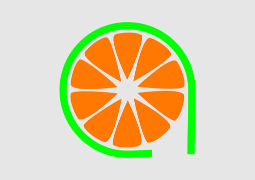 橙子橘子农产品logo水果