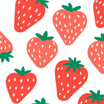 草莓图案印花素材贴纸文创家纺