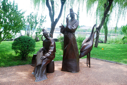 西安曲江池遗址公园雕塑