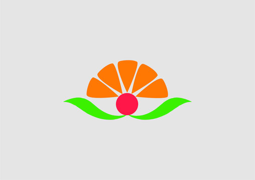 橙子桔子水果农产品logo
