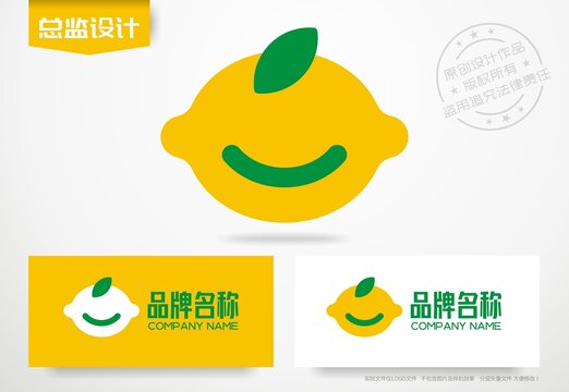 柠檬logo生鲜标志