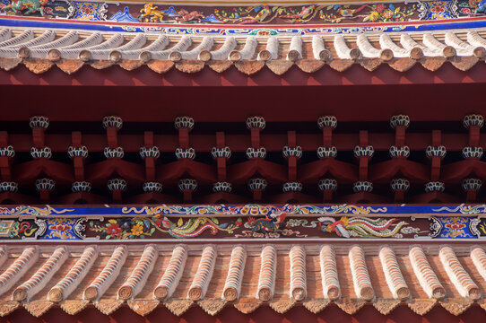 中式传统建筑特写