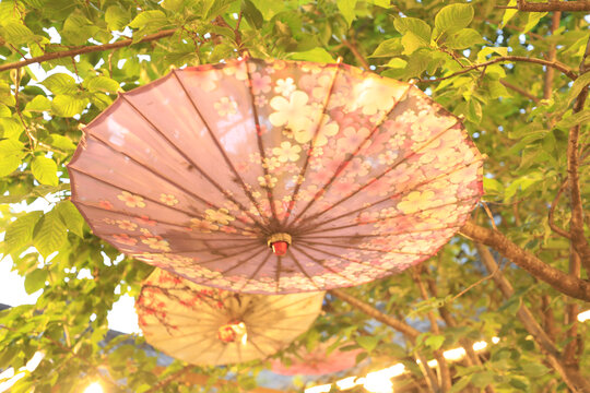 古典防雨油纸伞工艺纸伞吊顶装饰