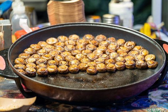 锅里食物的特写镜头