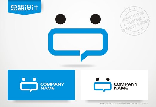 对话框logo交流社交沟通标志
